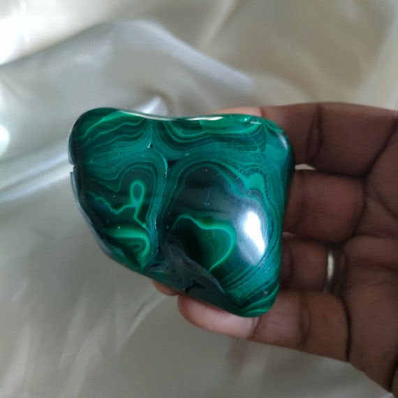 Malachite 186.40gr - Dark Green With Pattern - Free Form - Etsy