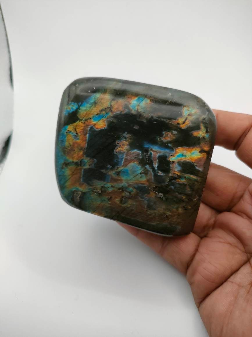 Spectrolite 305, 10Gr -Bleue Orange Dorée et Violacée - Forme Libre