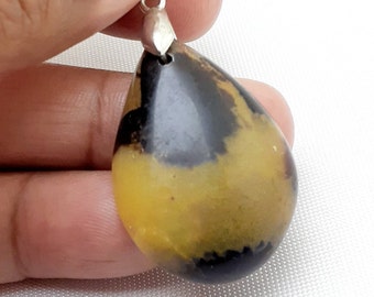 SEPTARIA 6,6 Gr -Jaune et marron - pendentif -MHR11