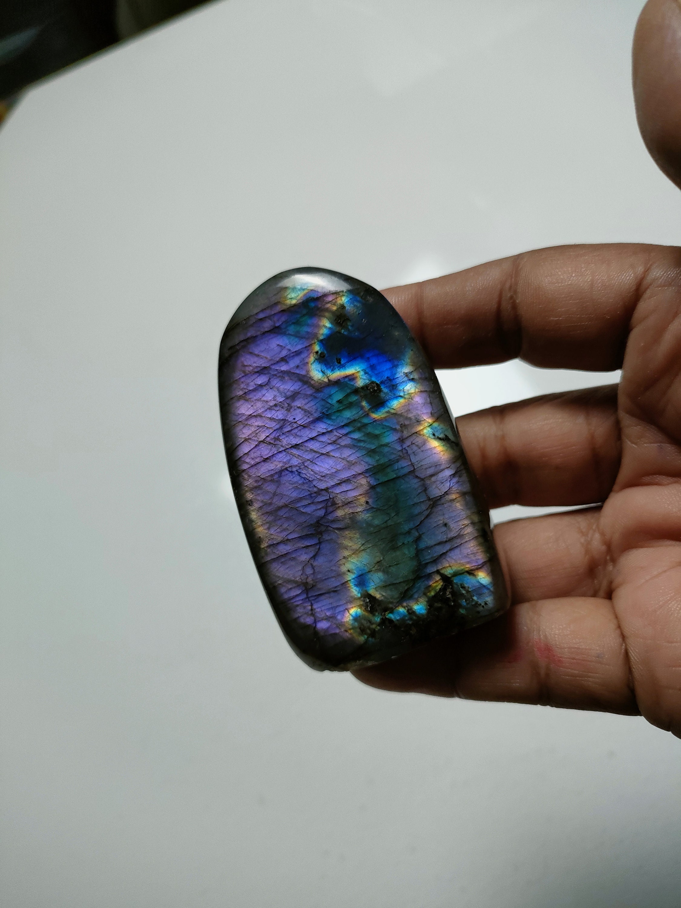 Spectrolite 173, 50Gr - Rose Dorée Violette et Vert Fluo Mini Forme Libre