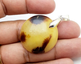 SEPTARIA 9,2 Gr -Jaune et marron - pendentif -MHR11