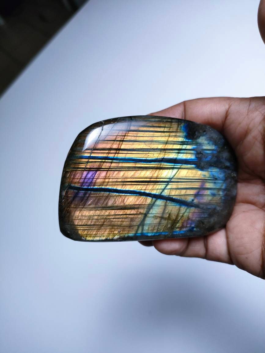 Spectrolite 294Gr- Vert Jaune à Rayure - Mini Forme Libre