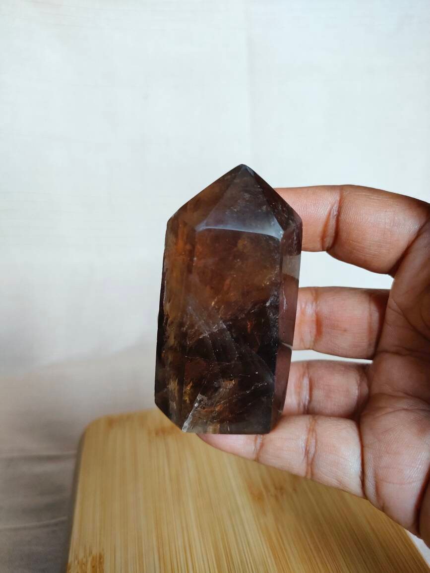 Quartz Fumé 121, 70Gr - Marron Transparente Prisme