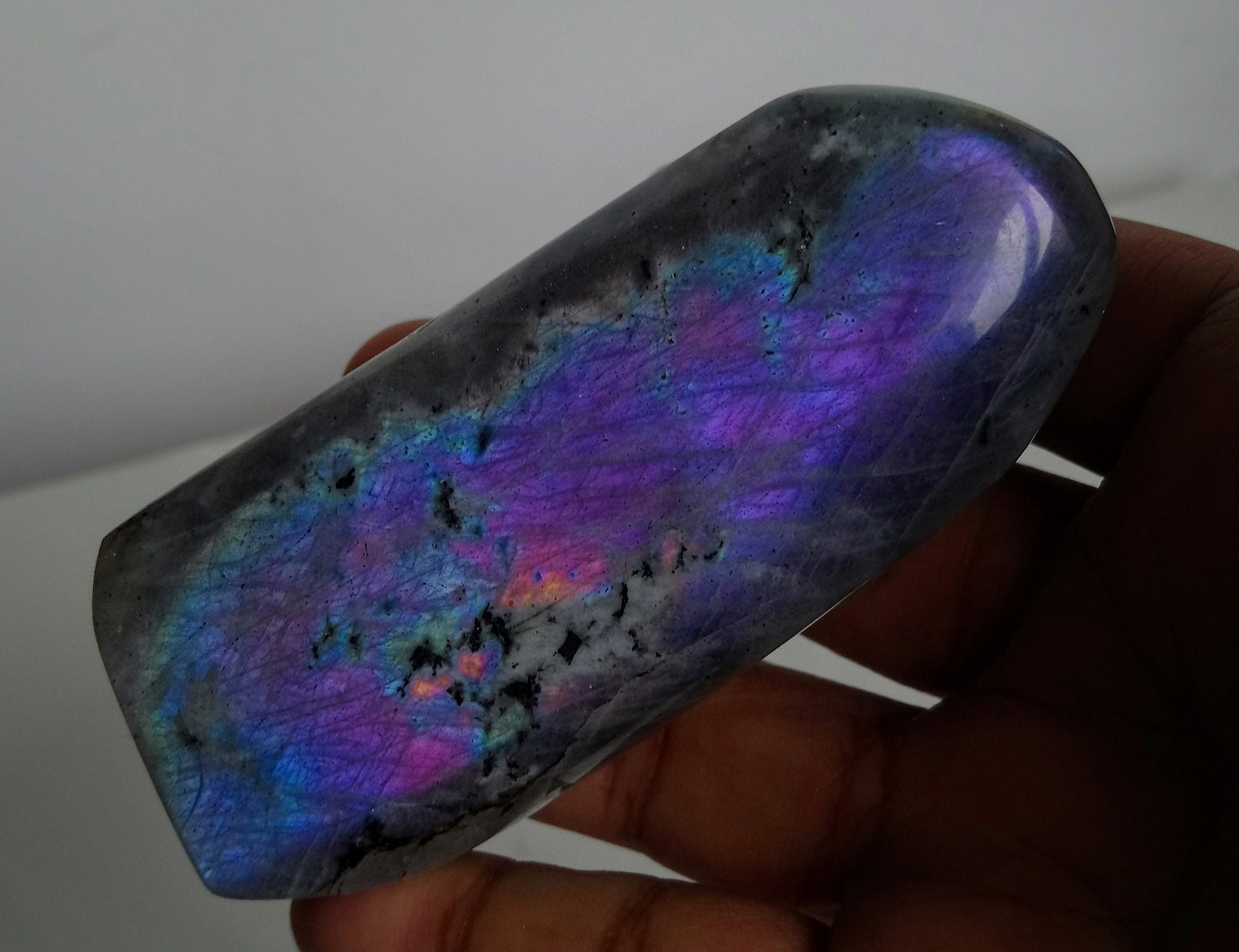 Labradorite 252, 10Gr- Violacée - Mini Forme Libre