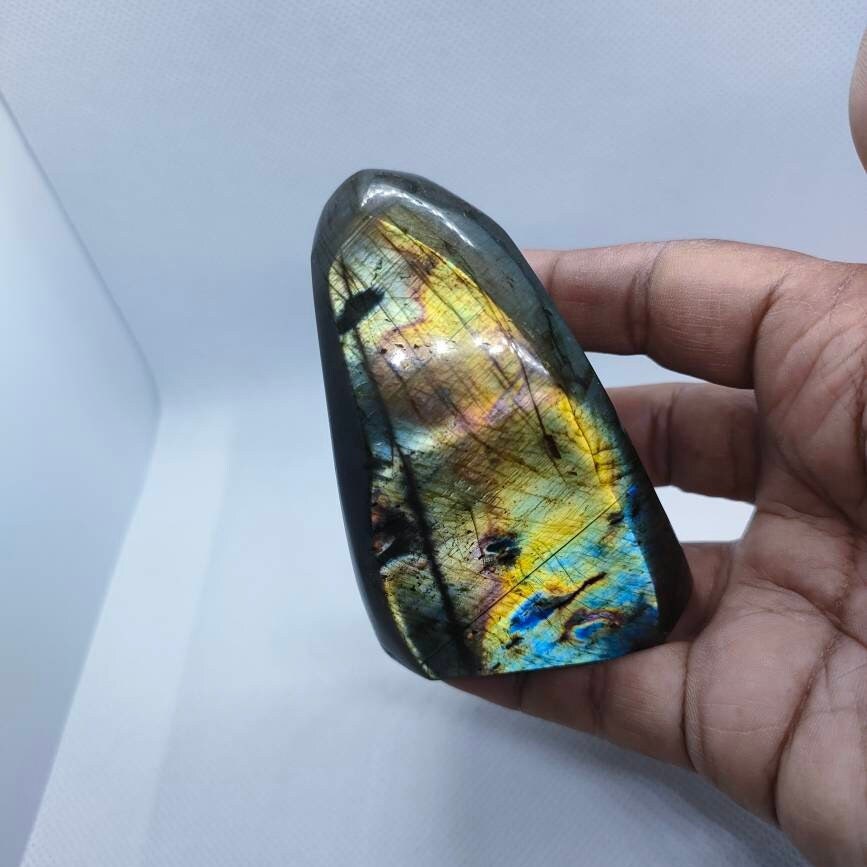 Spectrolite 324, 80Gr- Jaune Orange Dorée et Bleue - Mini Forme Libre