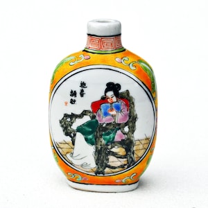 Porzellan Handbemalte Schnupftabak Flasche Geschenk für Sammler