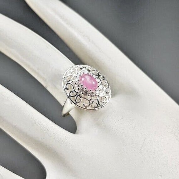 Oval Cabochon Ruby Ring: Amethyst Accents, Natura… - image 2