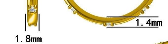 White Sapphire Stacking Ring: Thin Minimalist Pet… - image 3