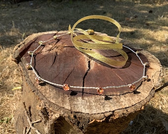 Copper Flower Crown: Czech Glass Floral Headband