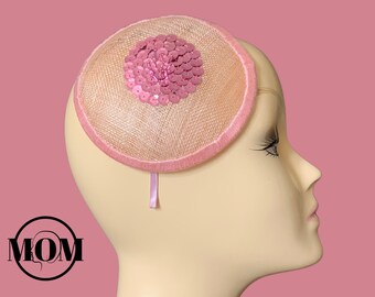 Sequin Flower Nipple Fascinator, Pink Boob Headpiece, Feminist Hat