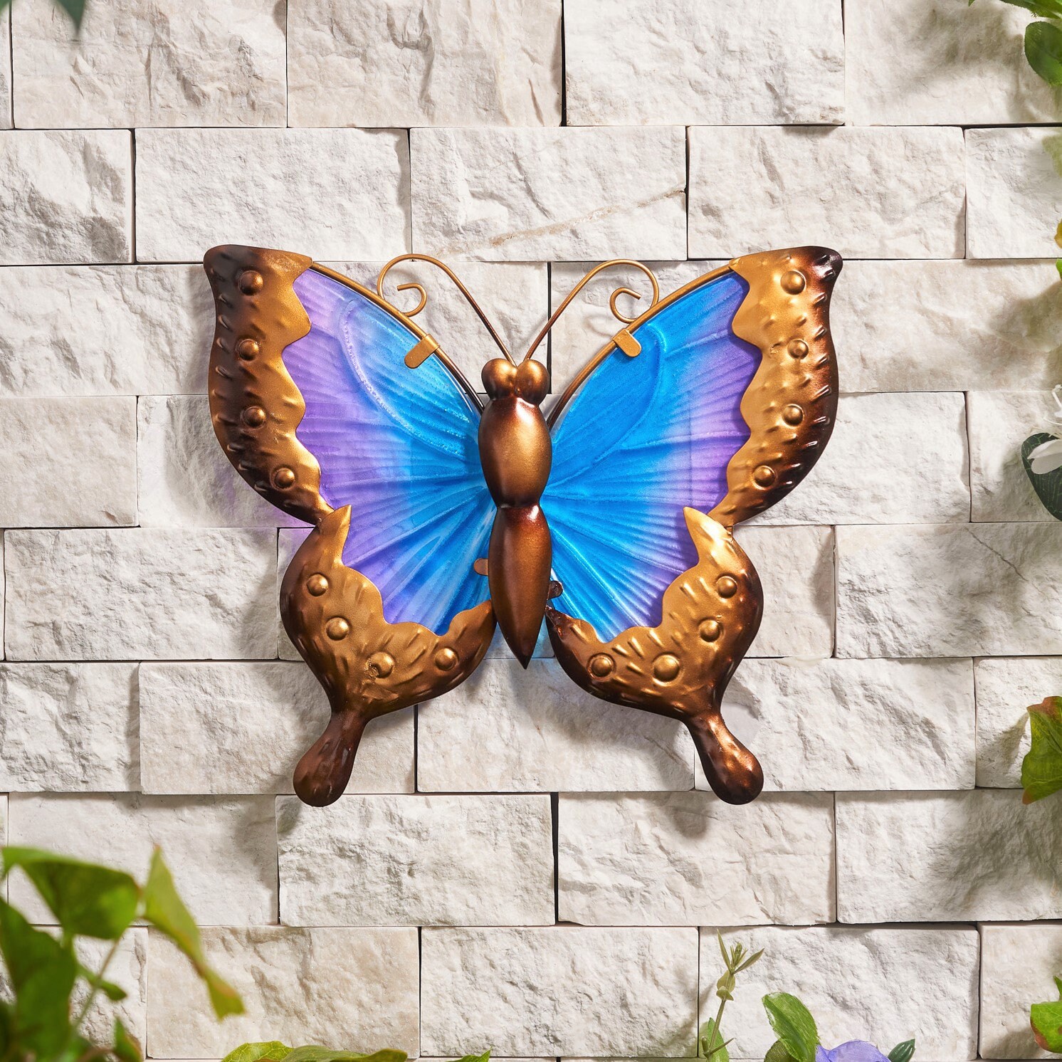 Butterfly Glass Wall Art Glass butterfly Ornament Garden Etsy