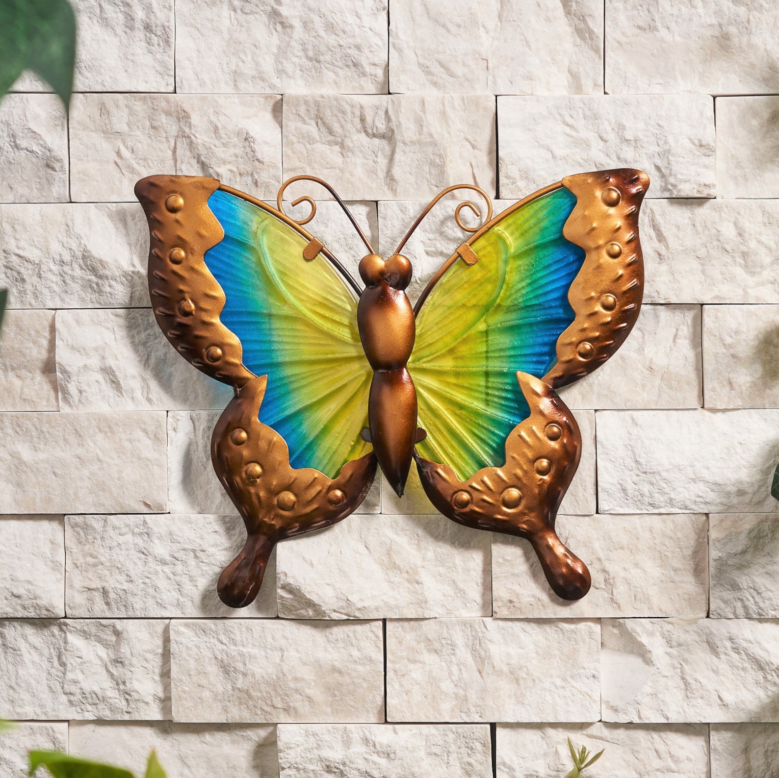 Butterfly Glass Wall Art Glass butterfly Ornament Garden Etsy