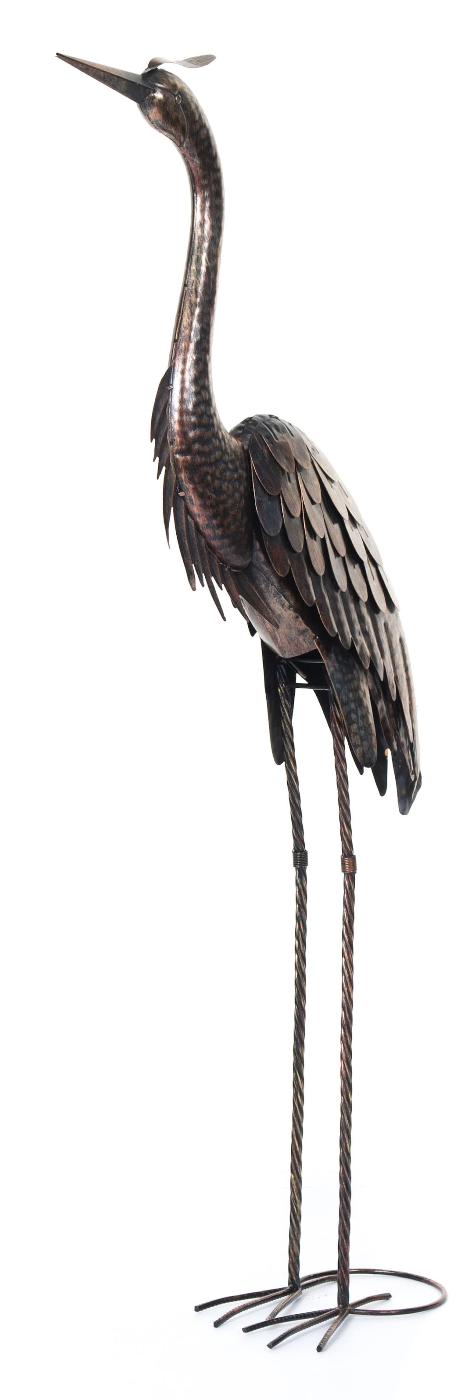 Large Metal Heron Statue Ornament Garden Statue Bird Yard Etsy UK