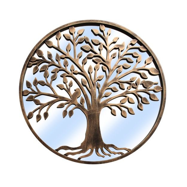 Tree of Life Garden Mirror Bronze Etsy UK