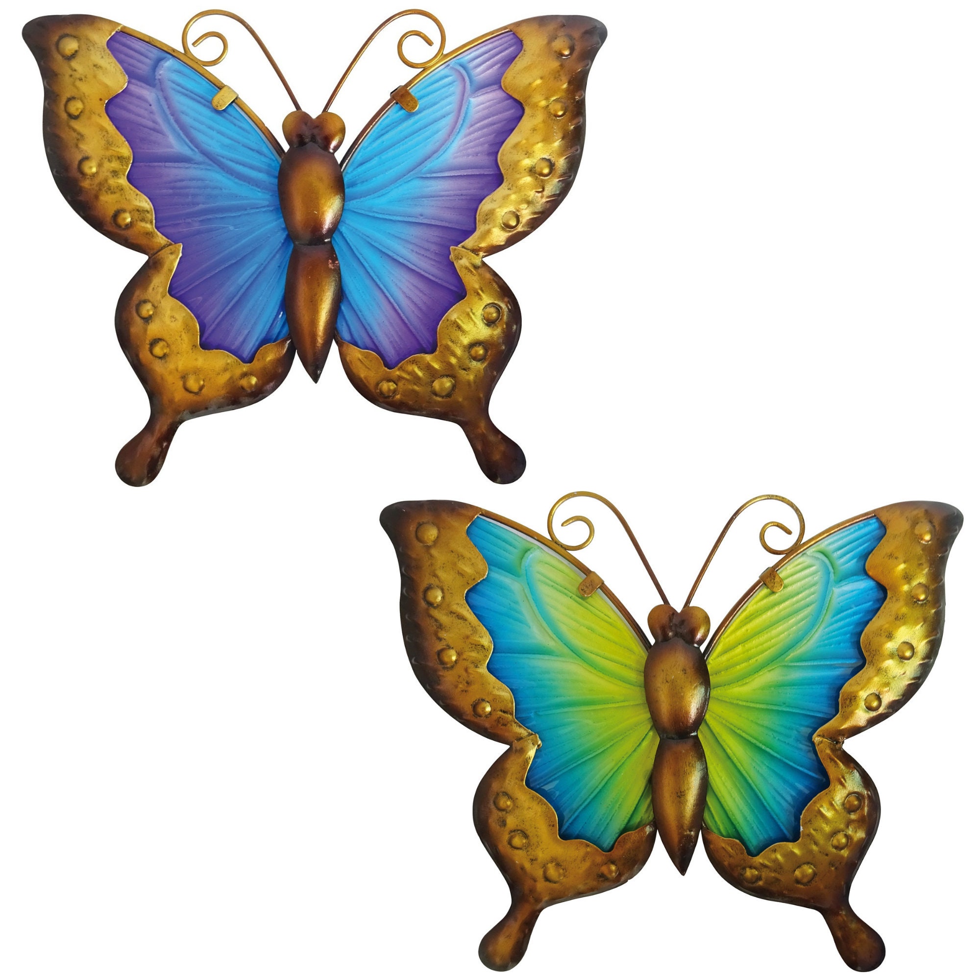 Butterfly Glass Wall Art Glass Butterfly Ornament Garden Etsy UK