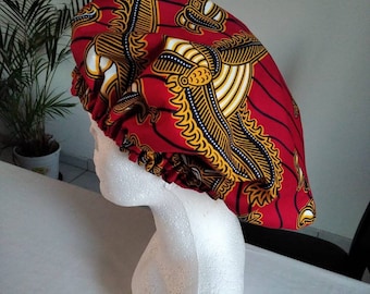 Bonnet en wax et satin