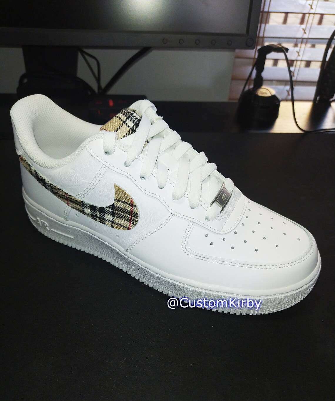 plaid custom air force 1