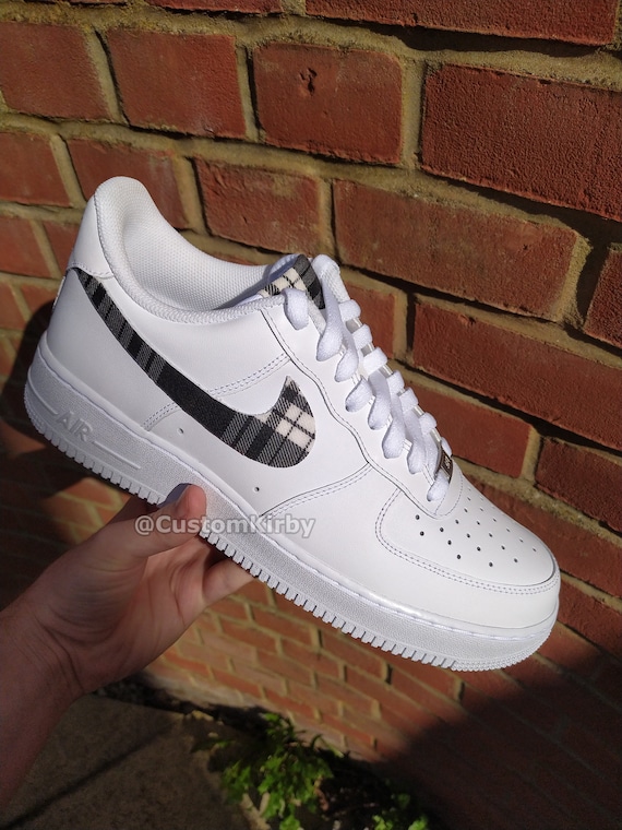 Buy Mens Custom Black and White Fabric Nike Air Force Online in India - Etsy