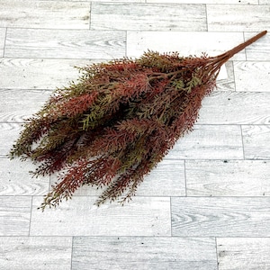 Burgundy Sorghum Bush, Burgundy Berry Bush, Artificial Sorgum Bush, Faux Sorgum Bush, Fall Filler Bush