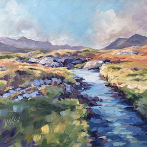 Connemara Landschaft, irisches Geschenk, irische Kunst, Giclée Druck, Druck von Malerei, Galway Geschenk, westlich von Irland, irische Erinnerungsstücke