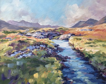 Regalo de Navidad, Paisaje de Connemara, Regalo irlandés, Arte irlandés, Impresión Giclée, Impresión de pintura, Regalo de Galway, Oeste de Irlanda, recuerdos irlandeses