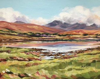 Regalo de Navidad, Paisaje irlandés, Regalo irlandés, Arte irlandés, Clifden, Connemara, Impresión de pintura, Irlanda Occidental, recuerdos irlandeses