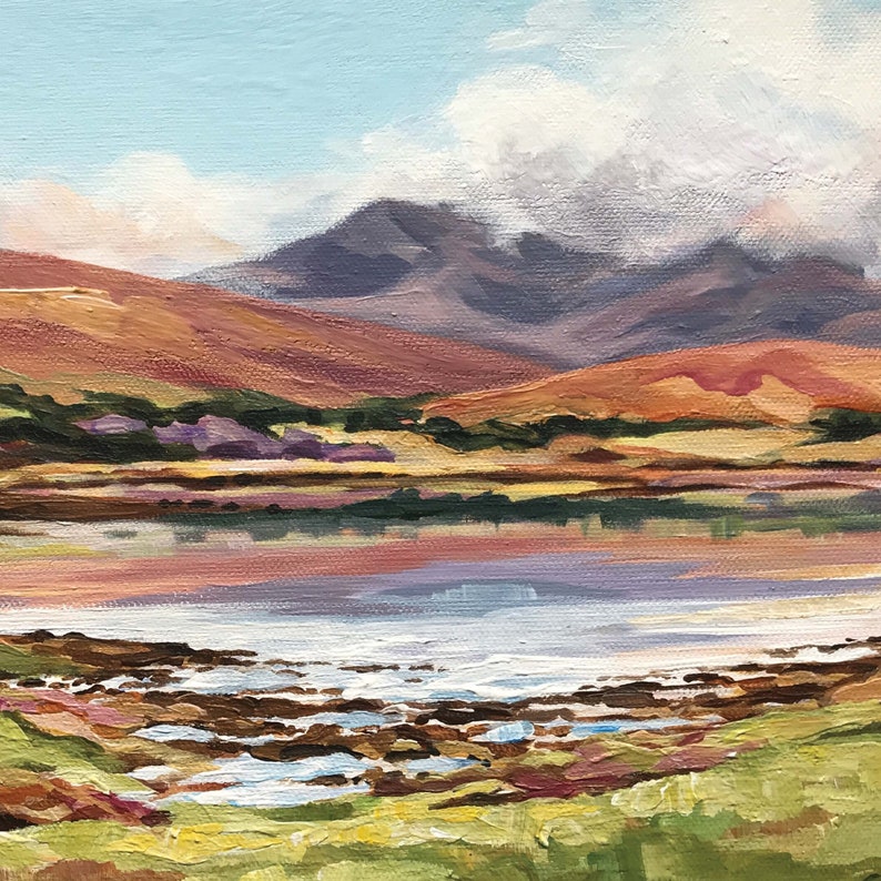 Christmas Gift, Irish Landscape, Irish Gift, Irish Art, Clifden, Connemara, Print of Painting, West Ireland, Irish memorabilia image 4