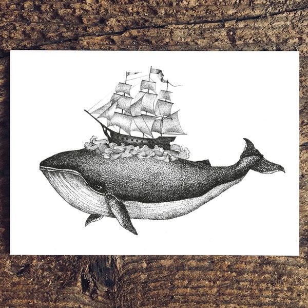 Postkarte • WAL&Segelschiff • #1005