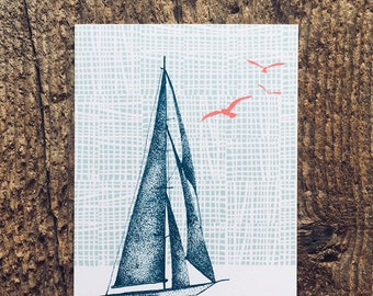 Postcard • Maritime • Sailboat #1004