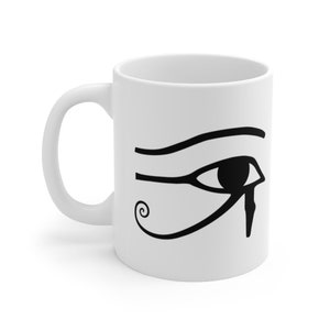 Eye of Ra Ceramic Mug 11oz, Egyptian Design, Eye Of Horus