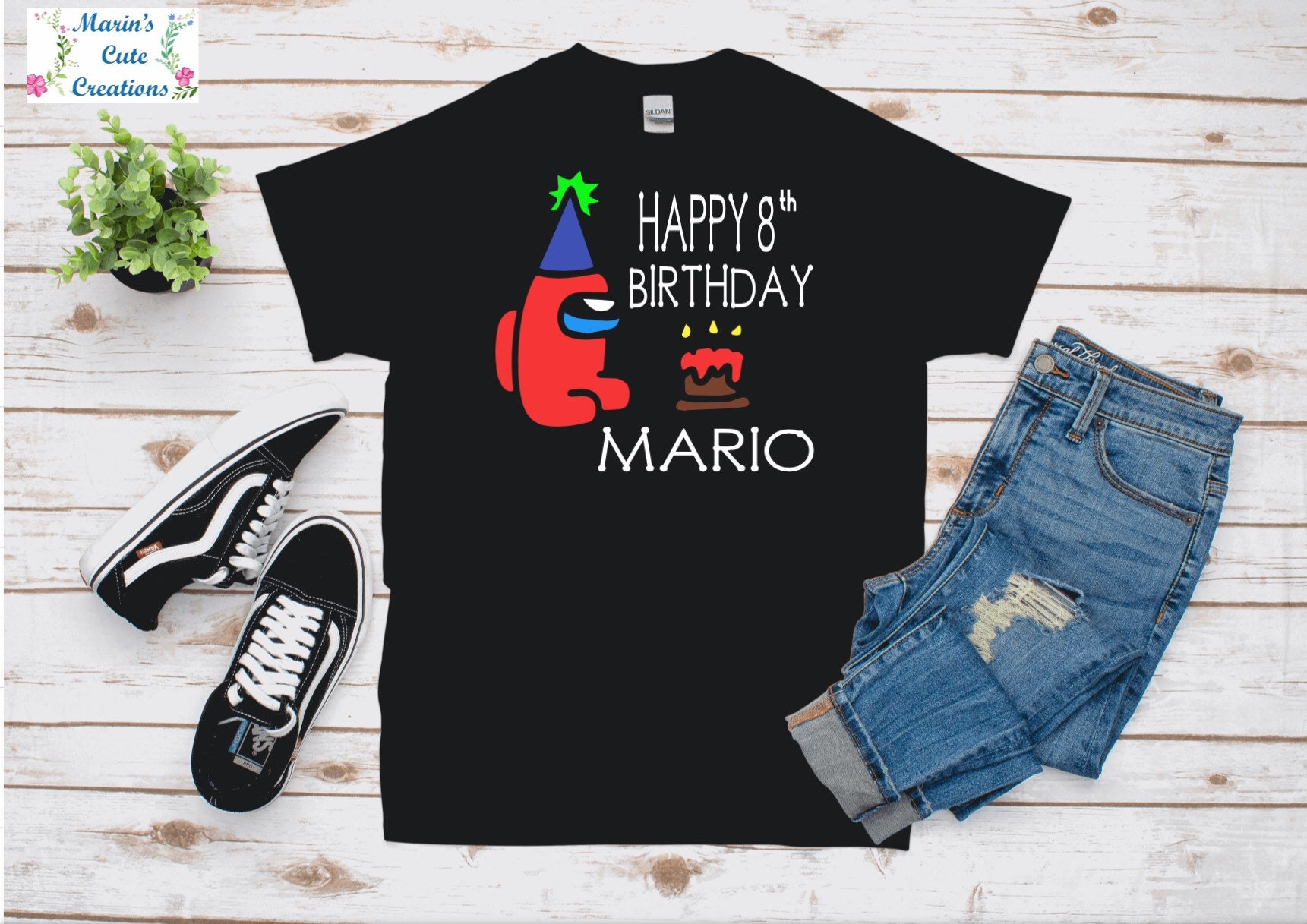 Birthday Among Us Gaming Shirt - Custom Gamer Tee