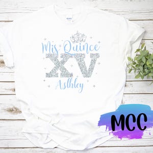 Mis Quince Squad Shirt, Quinceañera Gift Shirt, custom 15th Birthday Tee, Feliz Cumpleaños Shirt, Sweet 15th gift, Camiseta para Quinceañera