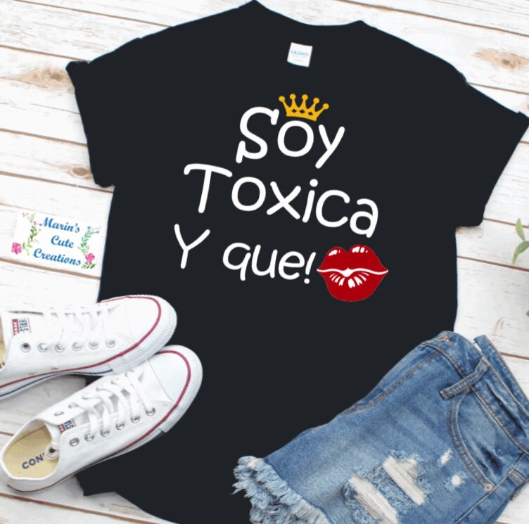 BUSCO TOXICA QUE PONGA LONCHE PLAYERA NEGRA / BLACK T-SHIRT WHITE OR RED  DESIGN