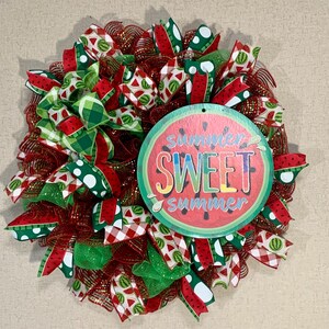 Watermelon Wreath, Summer Wreath, Front Door Wreath, Kitchen Wreath, Spring Wreath