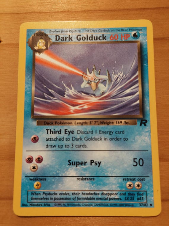Vintage Original Pokmon Rocket Set 1999 Dark Golduck Trading Card! - Etsy UK Vintage Original Pokmon Rocket Set 1999 Dark Golduck Trading Card! - Etsy UK