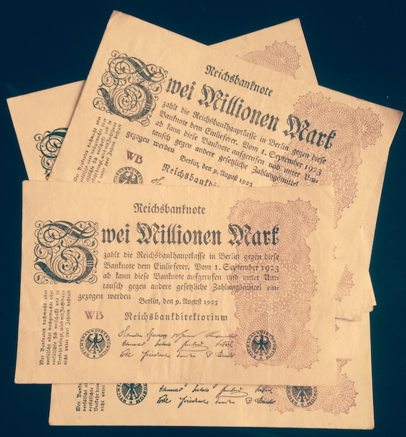 1923 年発行のドイツのヴィンテージ 200 万マルク紙幣です。 - Etsy 日本