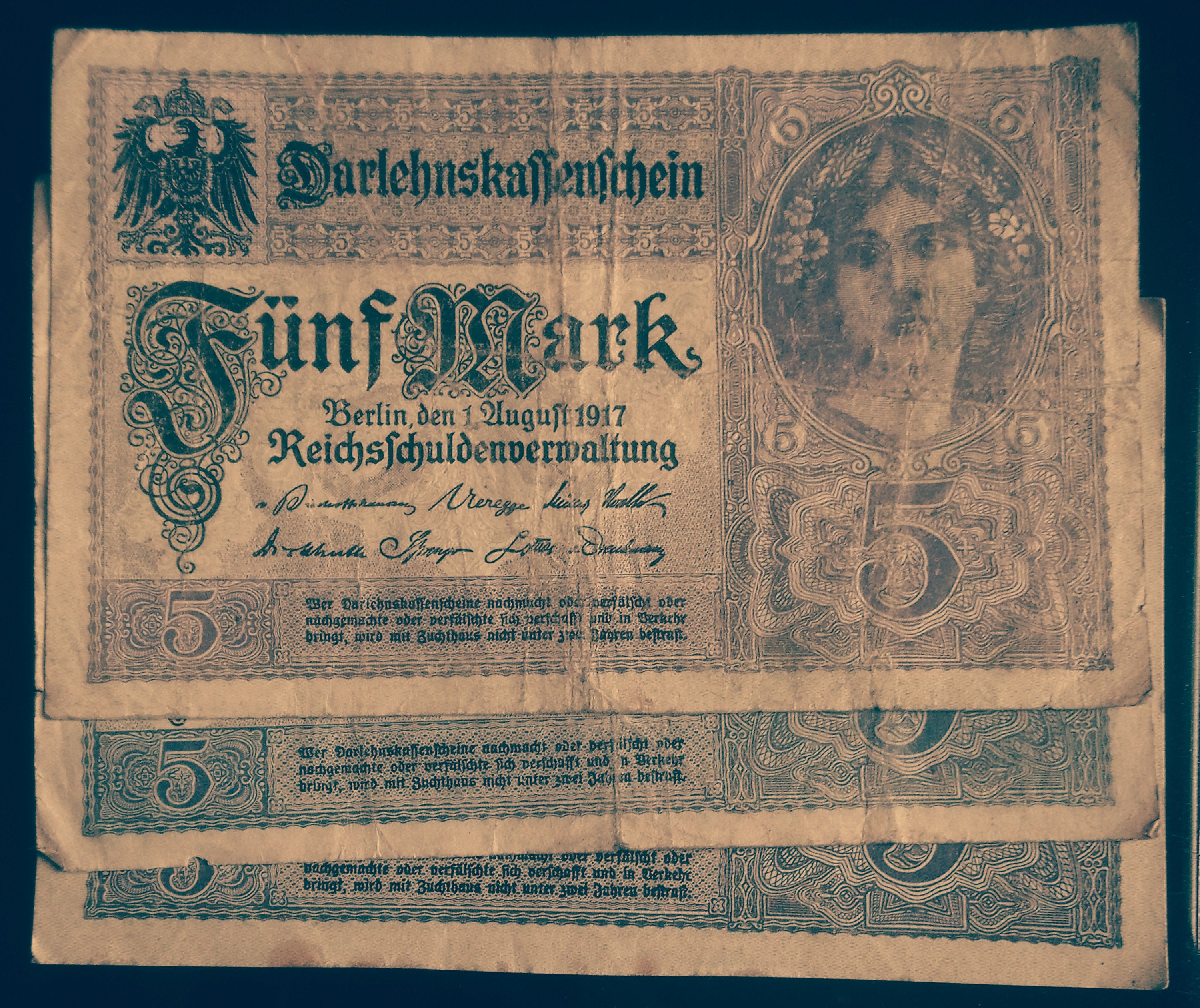 に出品 206590] 紙幣、フランス、5フラン、5 F 1917-1940「バイオレット