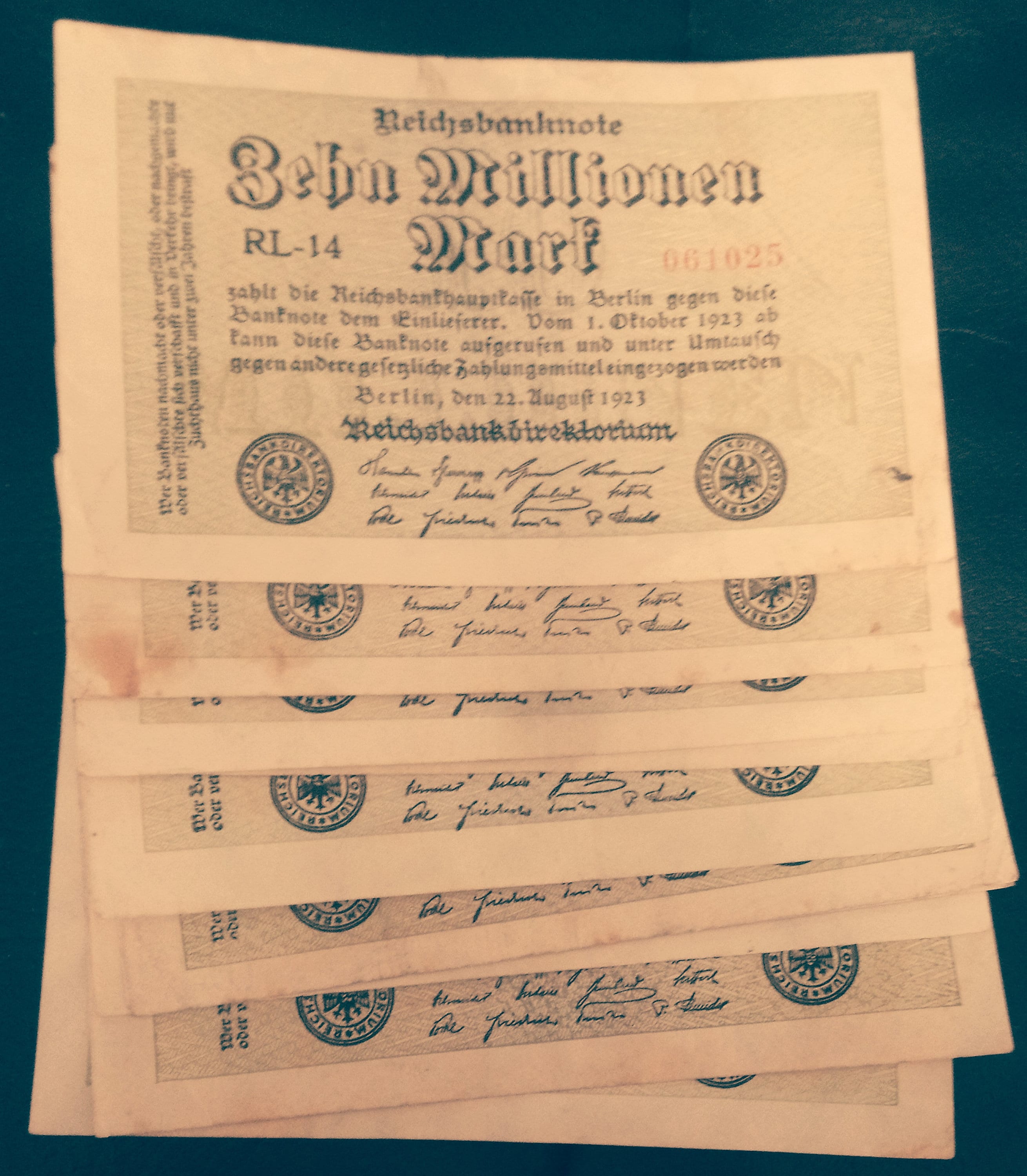 ヴィンテージのドイツ1000万マルク紙幣！1923年製！ - Etsy 日本