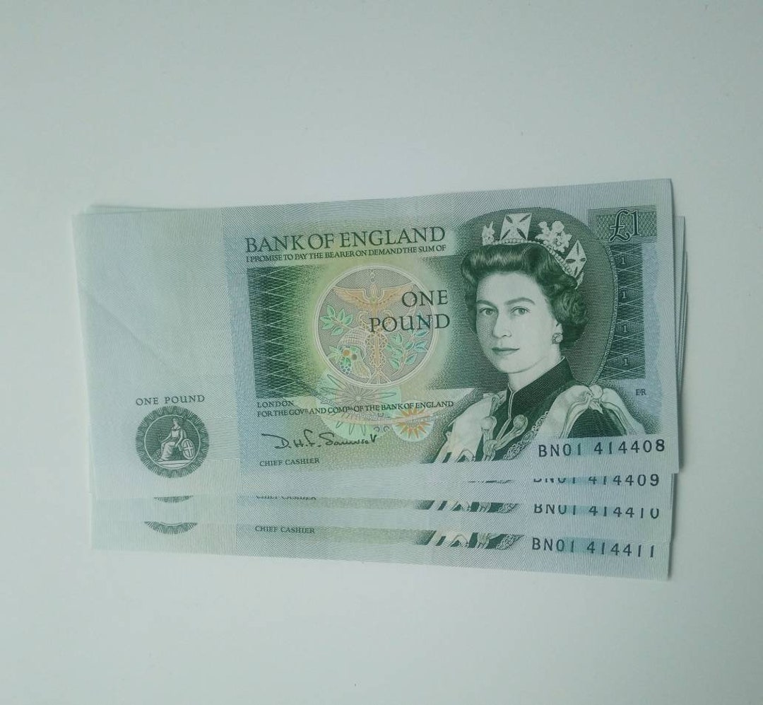 旧イギリス・紙幣セット計55ポンド ヴィンテージ イギリス 1 ポンド紙幣 QE II キャッシャー D H F サマ
