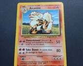 1999 arcanine pokemon card value Vintage Original Pokémon Base Set 1999 Arcanine Trading Card!