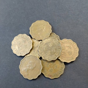 Vintage British Hong Kong Twenty Cents Coin Queen Elizabeth II! 1pc.