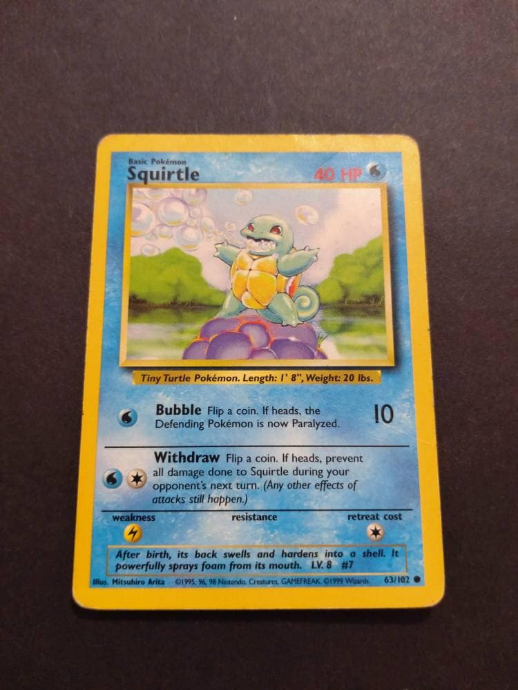 Rare Squirtle Card - Etsy