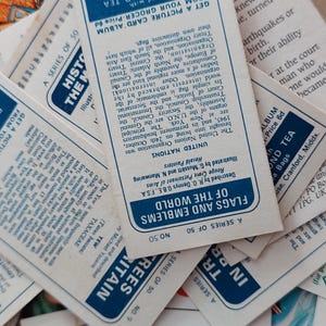 Wonderful selection of Thirty vintage tea cards 1960/1970/1980&#39;s!
