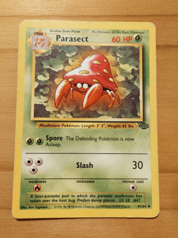 mushroom pokemon card Vintage Original Pokémon Jungle Set 1999 Parasect Trading Card! Uncommon Card Type 🌸🐭 Maushold – (226/198) Paldea