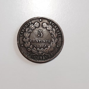 Beautiful France Five Centimes Coin Dated 1897!