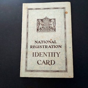 Beautiful Vintage WW2 British National Identity Card!