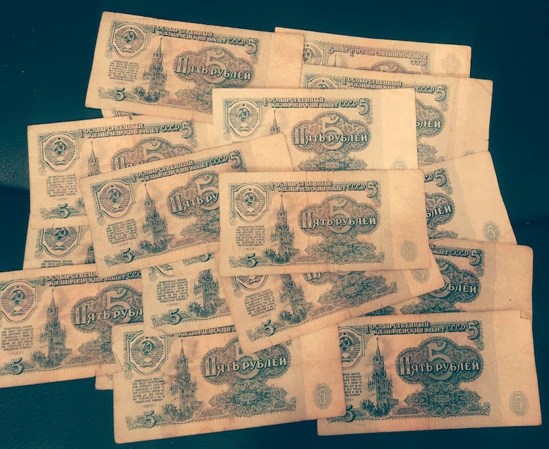 Vintage Soviet Russia Five Ruble Banknote Dated 1961 USSR Etsy Sweden vintage-soviet-russia-five-ruble-banknote-dated-1961-ussr-etsy-sweden