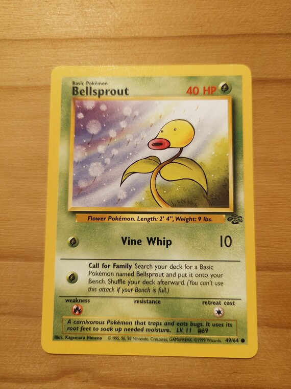 Vintage Original Pokmon Jungle Set 1999 Bellsprout Trading Card! - Etsy