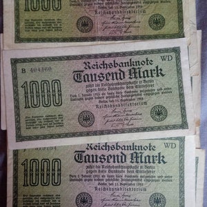 1000 reichsbanknote 1922 - Etsy 日本