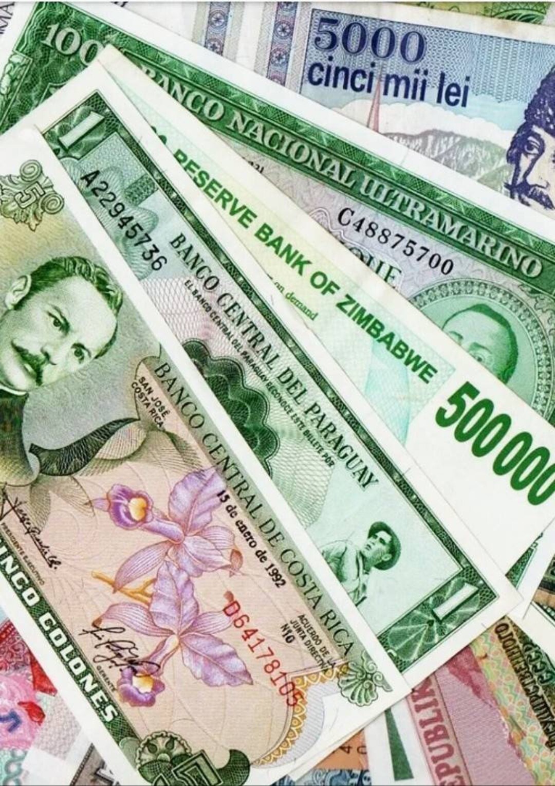 Vintage Selection of Fifteen Banknotes From Around the World! Many ...